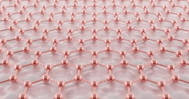 Deri hücresindeki molekül. Vitamin sarkık. Cilt koruma kavramı. Döngü Arkaplanı. 3d oluşturma.