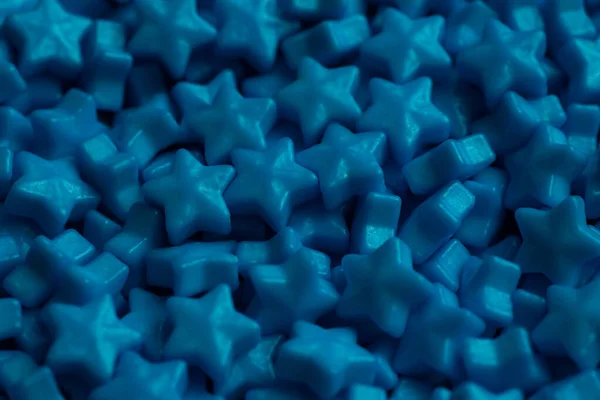 Blauer Stern Zucker Streut Hautnah Textur — Stockfoto