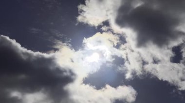 Partial eclipse of the sun. Solar eclipse. The best time for wish fulfillment and money attraction. Relaxing stock video footage.