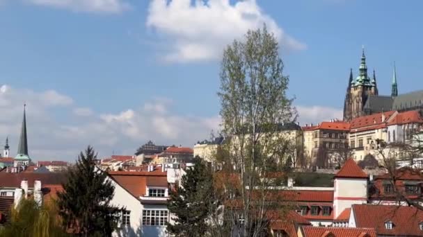Okouzlující Prahu Jaře Česká Republika Evropská Unie Akciové Video — Stock video