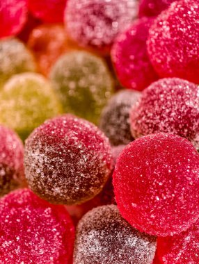 Colorful Gumdrop Candies Sugar Coated Sweet Jelly Macro Photography Delicious Dessert Treat for Kids and Adults Party Favors Snack Food Vibrant Confectionery Holiday Celebration Theme  Stock Footage 