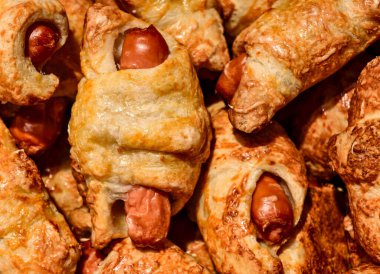 Savory Hot Dog Pastaları - Gurme Etkinlikleri, Partiler ve Mutfak Mutfağı Fotoğrafçılığı İçin Lezzetli Atıştırmalıklar