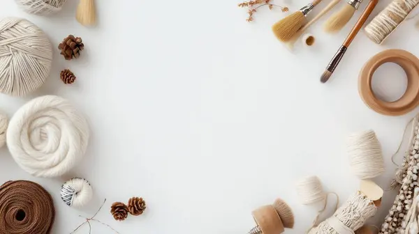 Temiz beyaz bir arkaplanda dikkatlice hazırlanmış bir tasarım malzemesi.