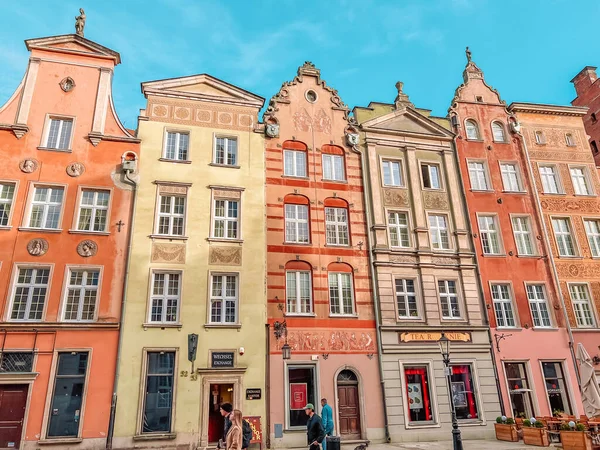 Gdansk Pologne Octobre 2022 Vieille Ville Long Market Street Les — Photo
