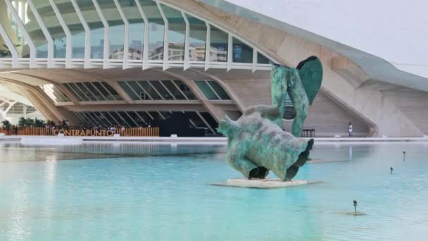 Valencia España Octubre 2022 Ciudad Las Artes Las Ciencias Atardecer — Vídeos de Stock