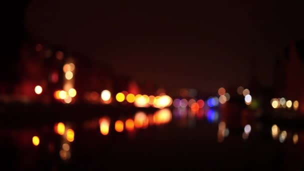 Heavily Blurred Lights Night City — Wideo stockowe