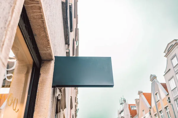 Leere Ladenschilder Design Attrappe Isoliert Clear Shop Template Die Straße — Stockfoto