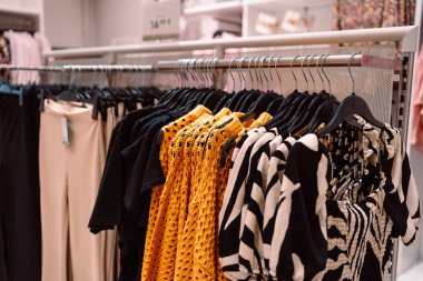 Pisa City, İtalya 'da bir butik mağazasında şık kıyafetler. Yüksek kalite fotoğraf