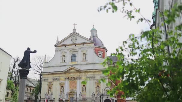 Κρακοβία Πολωνία Μαΐου 2023 Εκκλησία Των Αγίων Πέτρου Και Παύλου — Αρχείο Βίντεο