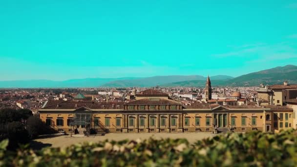 Splendida Veduta Palazzo Pitti Firenze Durante Estate Filmati Fullhd Alta — Video Stock