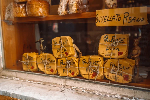 Πίζα Ιταλία Μαρτίου 2023 Κοντινό Πλάνο Του Panforte Siena Εορταστική — Φωτογραφία Αρχείου