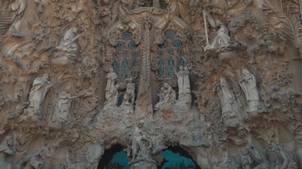 Barcelona Spania Octombrie 2022 Catedrala Sagrada Familia Bazilica Sfintei Familii — Videoclip de stoc