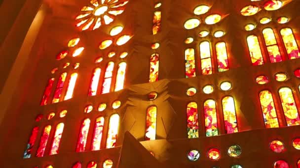 Barcelona España Octubre 2022 Catedral Sagrada Familia Basílica Sagrada Familia — Vídeos de Stock