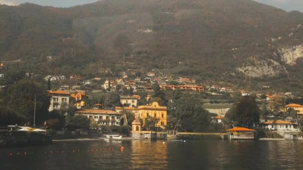 Village Varenna Como Lake Italy Varenna Lake Como Italy High — Stock Video
