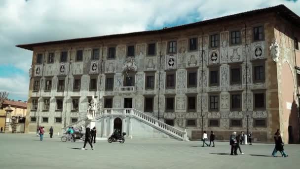 Pisa Itália 2023 Piazza Dei Cavalieri Uma Praça Centro Histórico — Vídeo de Stock