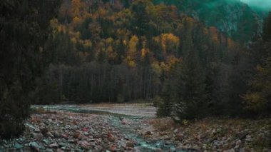 Polonya 'daki Tatra Ulusal Parkı. Ünlü dağlar Morskie Oko Gölü veya High Tatras 'taki Sea Eye Gölü. Beş Göl Vadisi. Yüksek kaliteli FullHD görüntüler