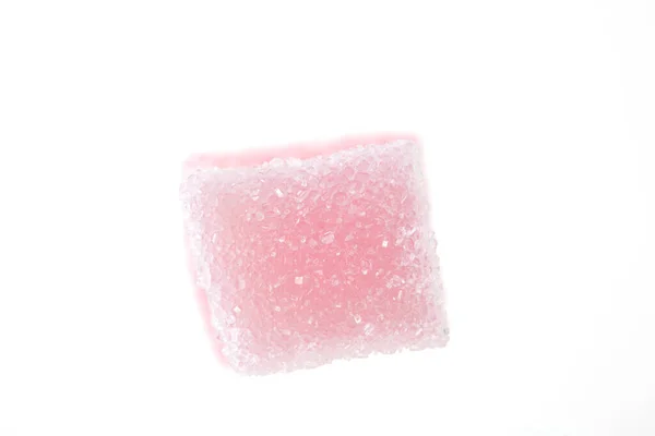 Sugar Coated Jelly Beautiful Colors White Background Copy Space — Stock Photo, Image