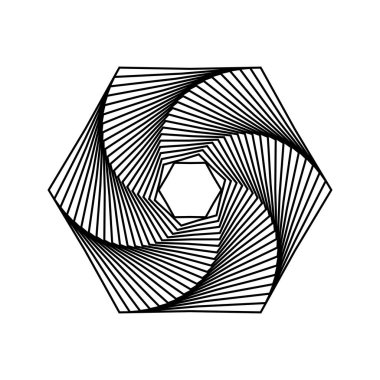 Basit siyah ve beyaz şekilli soyut modern geometrik afiş