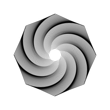 Basit siyah ve beyaz şekilli soyut modern geometrik afiş