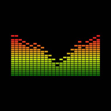 Vektör dijital dengeleyici. Ses rengi dalga logosu. Vektör çizimi. EPS10