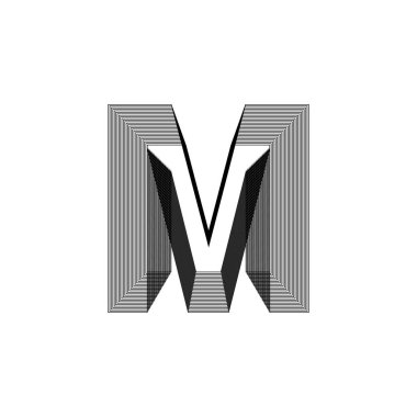 Alfabe yazı tipi harfleri ve numaralar modern soyut tasarım ve çizgi vektör illüstrasyonu