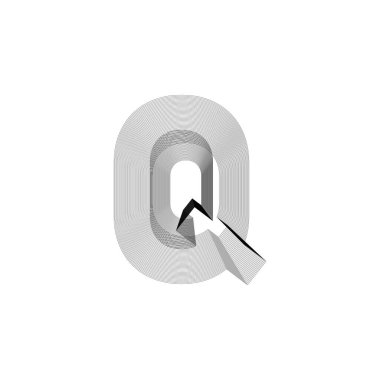 Alfabe yazı tipi harfleri ve numaralar modern soyut tasarım ve çizgi vektör illüstrasyonu