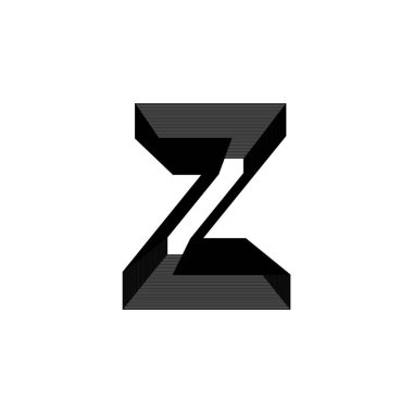 Alfabe yazı tipi harfleri ve numaralar modern soyut tasarım ve çizgi vektör illüstrasyonu