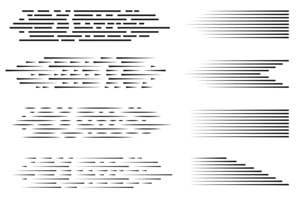 Збірка Ліній Швидкості Коміксів Швидкісна Лінія Лінії Коміксів Векторні Ілюстрації — стоковий вектор