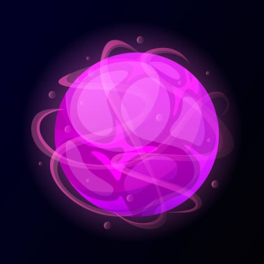 Parlayan neon efektli sihirli oyun küresi. Sihirli kristal küre, ışık efektli enerji küreleri.