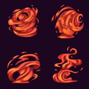 Vfx tornado oyun çizgi film fırtına etkisi. Işıltılı ve parıltılı sihirli kasırga, fantezi sihirli rüzgar hunisi. Sihirli girdap ve sihirli girdap etkisinin enerji etkisi