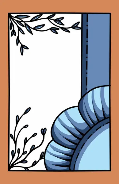 Yapraklı çiçek desenli vektör seti. Tebrik kartları, davetiye, düğün, doğum günü, parti için el çizimi resimler. Dekoratif çiçek tasarımı