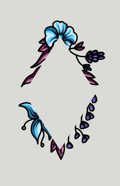 Çiçek motifli bir davetiye kartı tasarımı