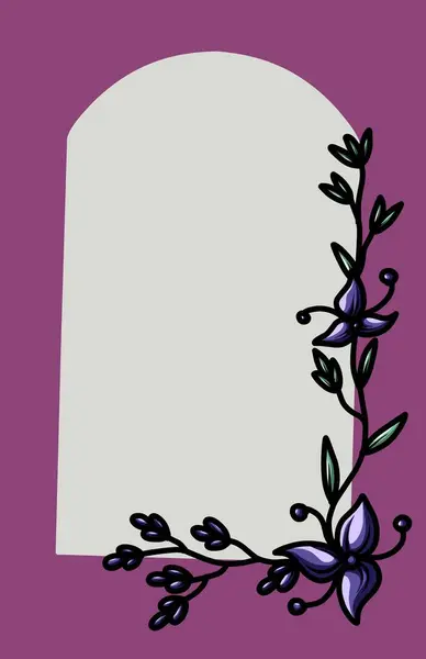 Çiçek motifli bir davetiye kartı tasarımı