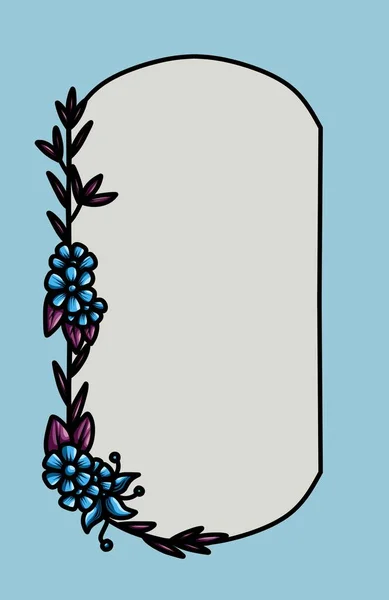 Çiçek motifli bir davetiye kartı tasarımı