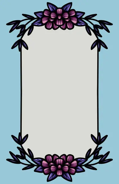 Çiçek motifli bir davetiye kartı tasarımı