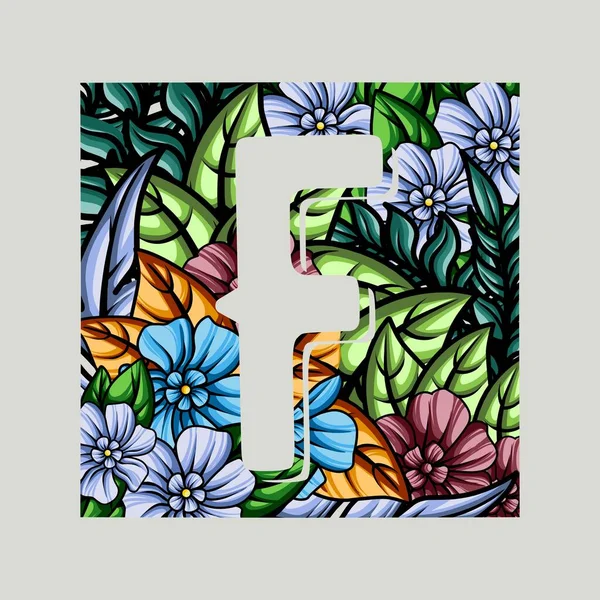 Çiçeksel monogram alfabe illüstrasyonu. vektör tasarımı