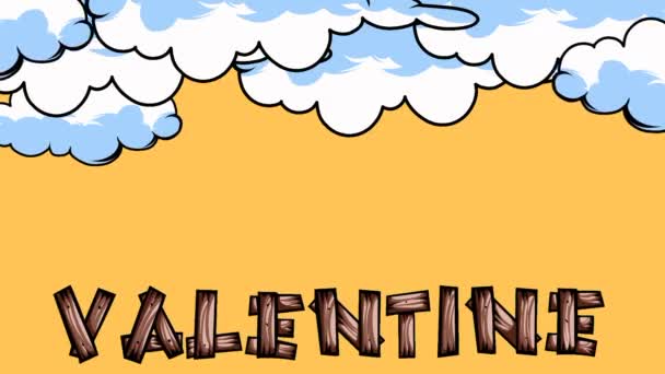 Una Animación Del Día San Valentín Con Tema Naturaleza — Vídeo de stock