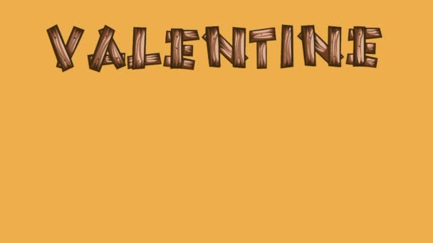 Animasi Hari Valentine Dengan Tema Alam — Stok Video