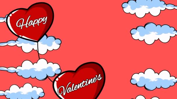 Animație Ziua Îndrăgostiților Temă Naturii — Videoclip de stoc