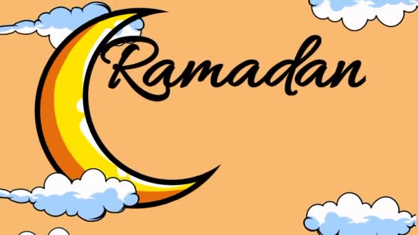 Latar Belakang Arabesque Animasi Untuk Salam Agama Sebagai Ramadan Haji — Stok Video