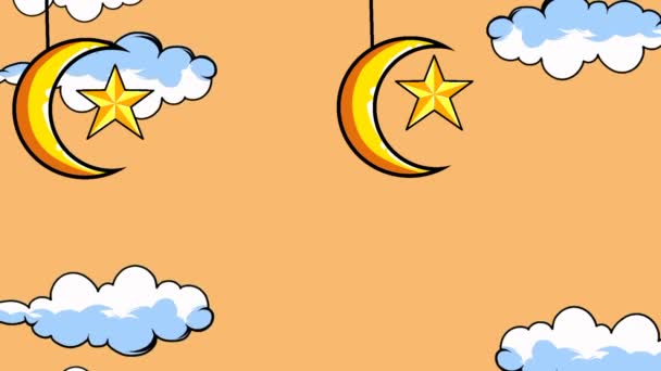 Antecedentes Arabescos Animados Para Saludos Religiosos Como Ramadán Hayy Eid — Vídeos de Stock
