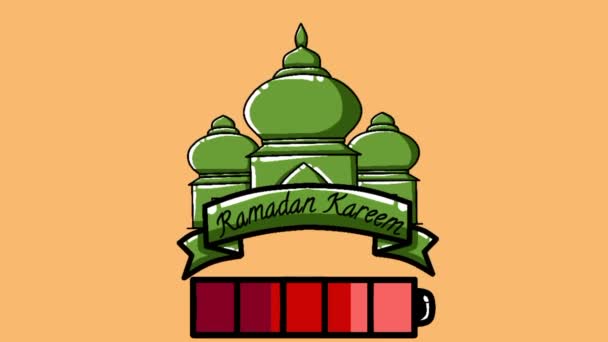 ラマダン ハッジ イード 一般的なイスラム教の目的として宗教的な挨拶のためのアニメーションアラベスクの背景 — ストック動画