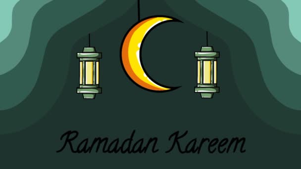 Antecedentes Arabescos Animados Para Saludos Religiosos Como Ramadán Hayy Eid — Vídeos de Stock