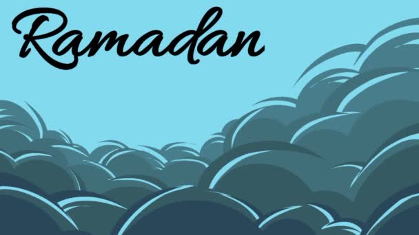 Animerad Arabesk Bakgrund För Religiösa Hälsningar Som Ramadan Hajj Eid — Stockvideo