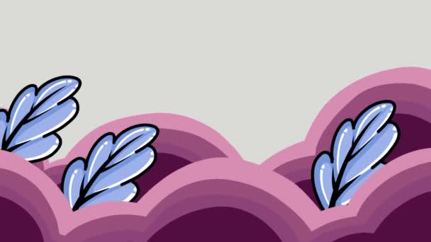 国际妇女日快乐问候动漫文字 用紫色背景的女性侧写 为横幅 社交媒体提供素材 讲故事 — 图库视频影像