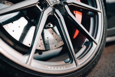 Kyiv, Ukraine - 05.01.2023:Ferrari GTC4 Lusso on Vossen Forged MX2