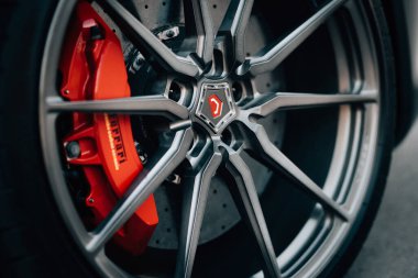 Kyiv, Ukraine - 05.01.2023:Ferrari GTC4 Lusso on Vossen Forged MX2