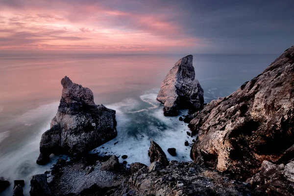 Fantastisk Havsutsikt Över Havet Vid Soluppgången — Stockfoto