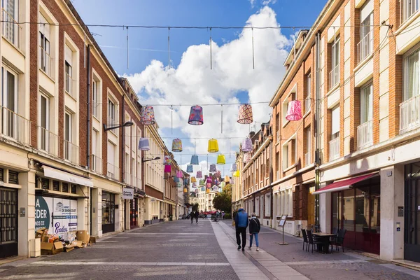 Amiens France September 2022 Shopping Street Unidentified People City Center — Stock Photo, Image