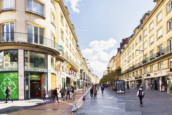 Amiens France September 2022 Rue Des Cailloux Unidentified People Amiens — Stock Photo, Image